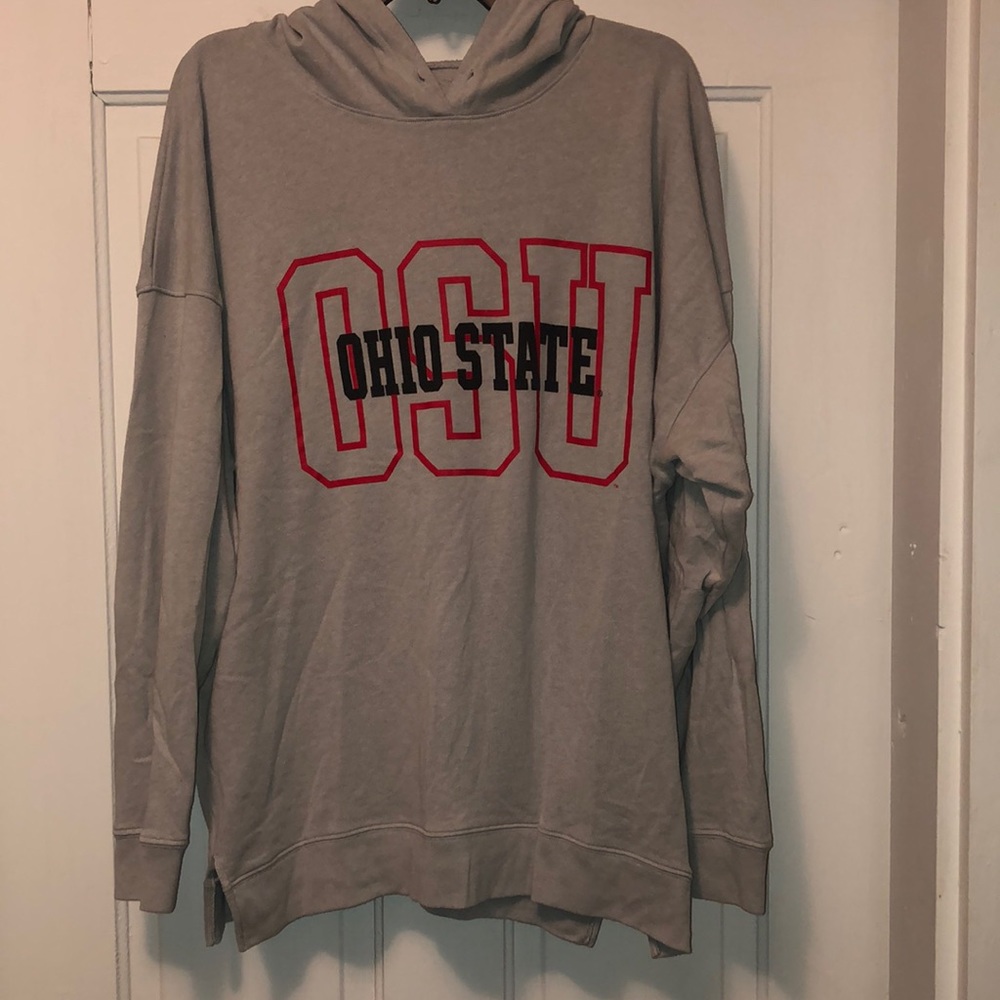 PINK Victoria's Secret Gray OSU Hoodie